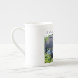 Taza británica de la porcelana de hueso ("soño con