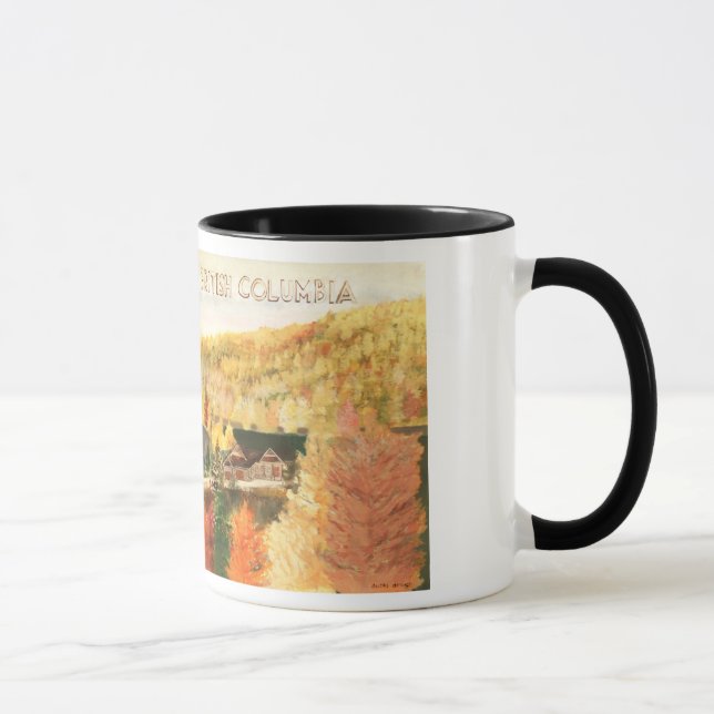 Taza British Columbia Canadá Print Glass Mug (Derecha)