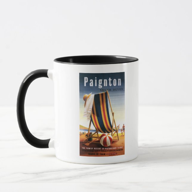 Taza British Railways Beach Chair y Ball Poster (Izquierda)