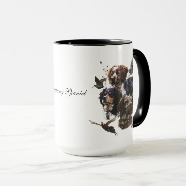 Taza Brittany Spaniel, pasión por las aves (Anverso derecho)