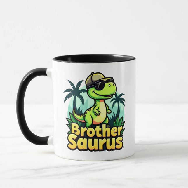 Taza Brothersaurus – Hermano Dinosaurio de Dibujos Dive (Izquierda)