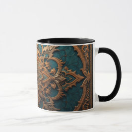 Taza Brown-Aqua Elegance