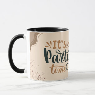 Taza Brown Simple es tiempo Fiesta
