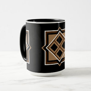Taza Brown y modelo geométrico del negro