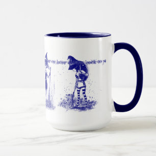 Taza bruja azul