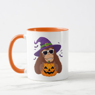 Taza Bruja Bigfoot con Halloween de calabaza