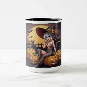 Taza Bruja Caliente en el Parche de Calabazas de Hallow