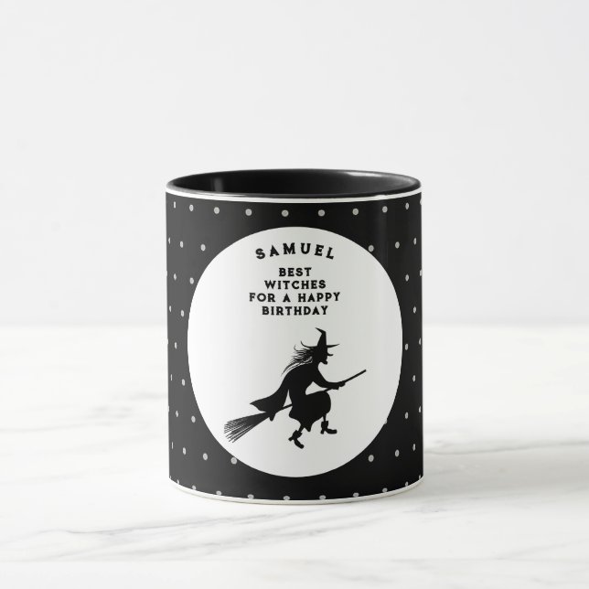 Taza Bruja de cumpleaños de Halloween para niños (Centro)