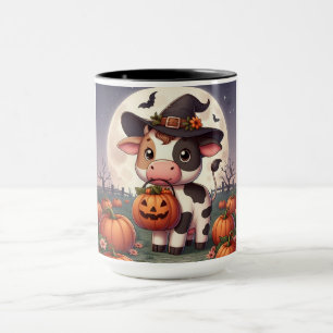 Taza Bruja de Halloween linda vaca