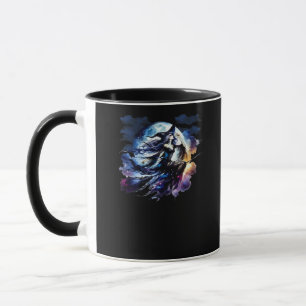 Taza Bruja de Whimsigoth volando sobre mujeres de luna
