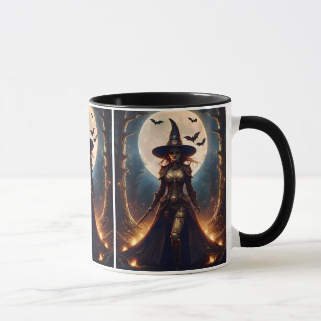 Taza Bruja del Bosque Steampunk de Halloween (Derecha)