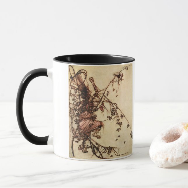 Taza Bruja enredada en espinas por Arthur Rackham (Con donut)
