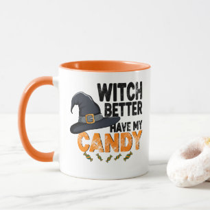 Taza Bruja Mejor Tenga Mi Caramelo de Halloween