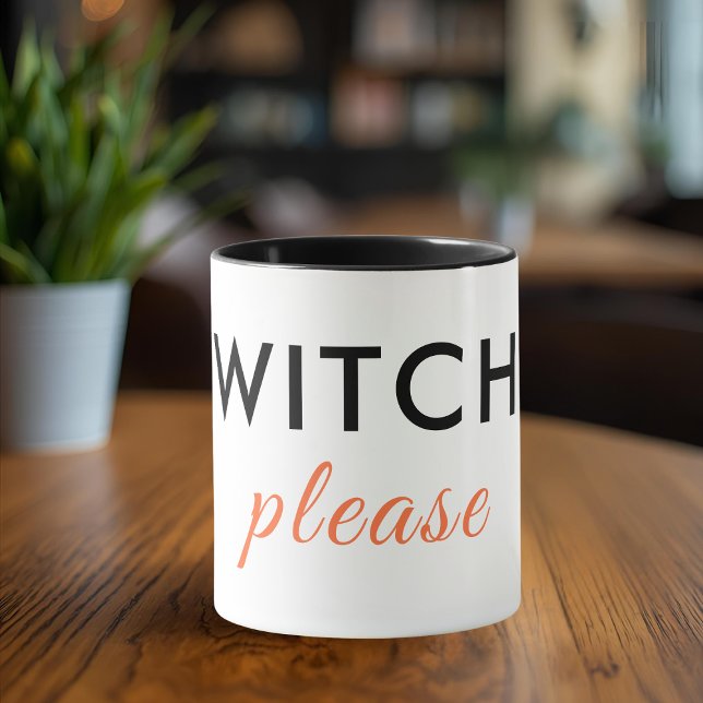 Taza Bruja moderna Por Favor Halloween Mug - Moda mínim (Subido por el creador)
