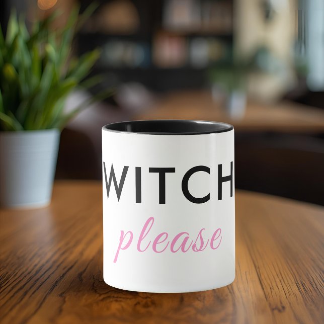 Taza Bruja moderna Por Favor Halloween Mug - Moda mínim (Subido por el creador)