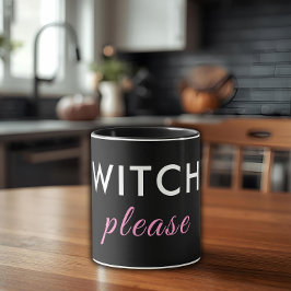 Taza Bruja moderna Por Favor Halloween Mug - Moda mínim