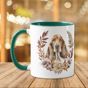 Taza Bruja otoñal de perro heliano basset