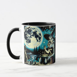 Taza Bruja personalizada y Halloween de gato negro