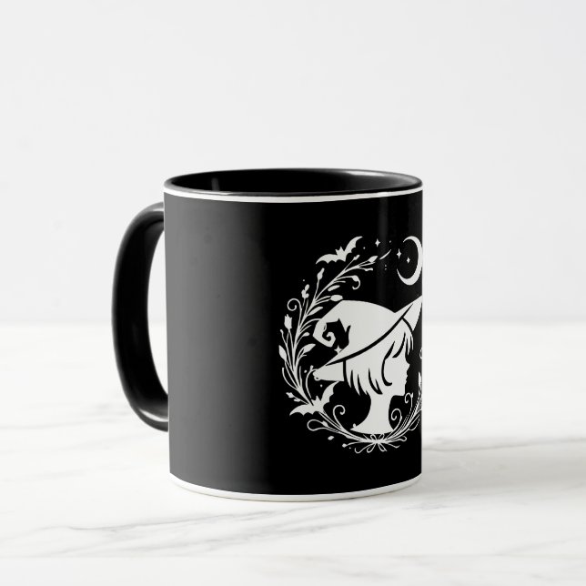 Taza Bruja Pixie Wiccan Magia Brujas Halloween (Anverso izquierdo)