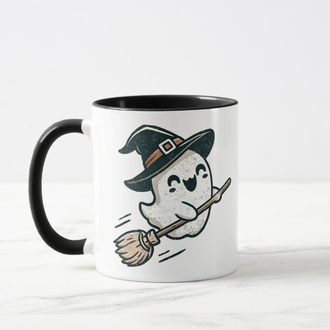 Taza ¡Bruja, por favor! Mug fantasma de Halloween (Izquierda)