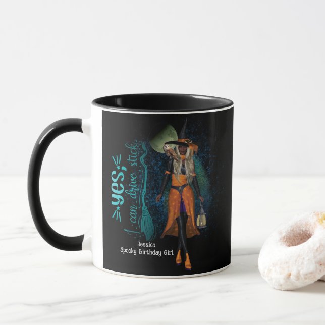 Taza Brujería Espectacular Halloween De Cumpleaños 30 (Con donut)