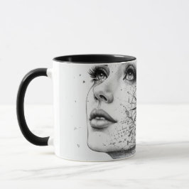 Taza Brújula de Mapa Personalizada Arte de Mujer Estilo