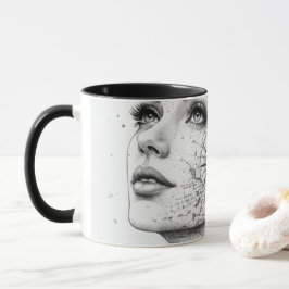 Taza Brújula de Mapa Personalizada Arte de Mujer Estilo