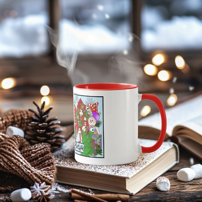 Taza Brunette Christmas Present Fairy (Subido por el creador)