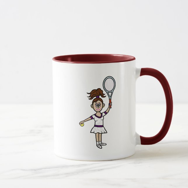 Taza Brunette Femenina de tenis Mug (Derecha)