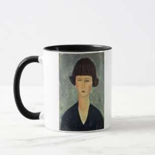 Taza Brunette joven, 1917 (aceite en lona)