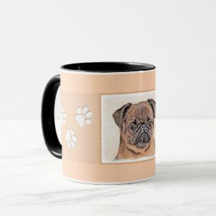 Taza Bruselas Griffon Smooth Painting Original Dog Art