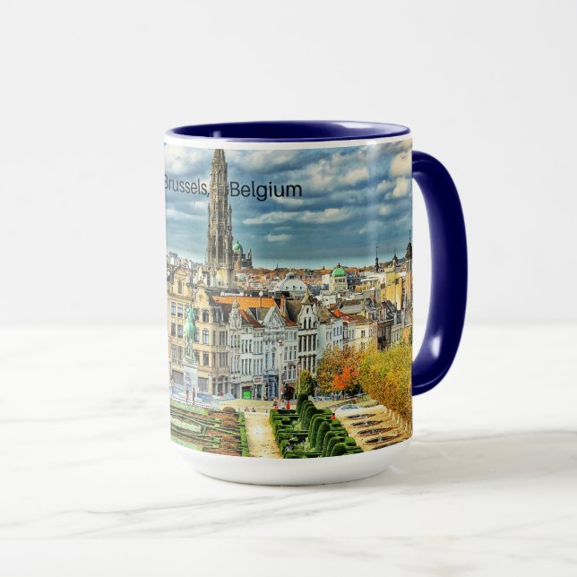Taza Brussels, Belgium cityscape photo (Anverso derecho)