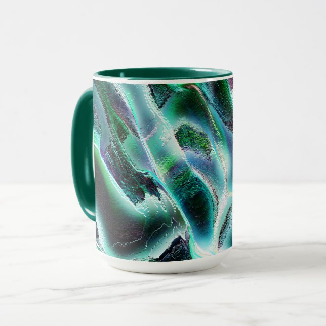 Taza Brutalidad esculpida de la roca virtual y las selv (Anverso izquierdo)