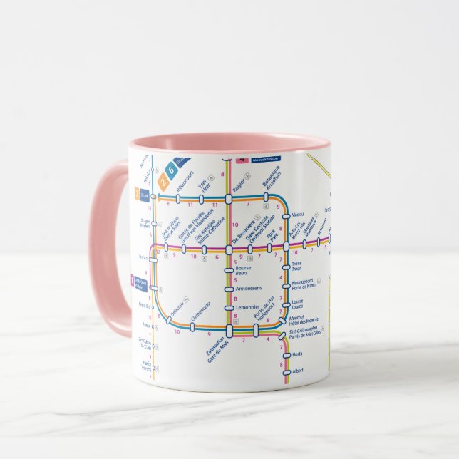 Taza Bruxelles metro (Anverso izquierdo)