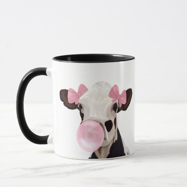 Taza Bubblegegum rosado de vaca (Izquierda)