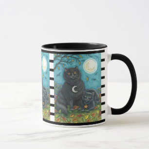 TAZA BUBO Y PYEWACKET, GATO NEGRO HALLOWEB COMBO MUG