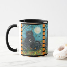 TAZA BUBO Y PYEWACKET, GATO NEGRO HALLOWEB COMBO MUG