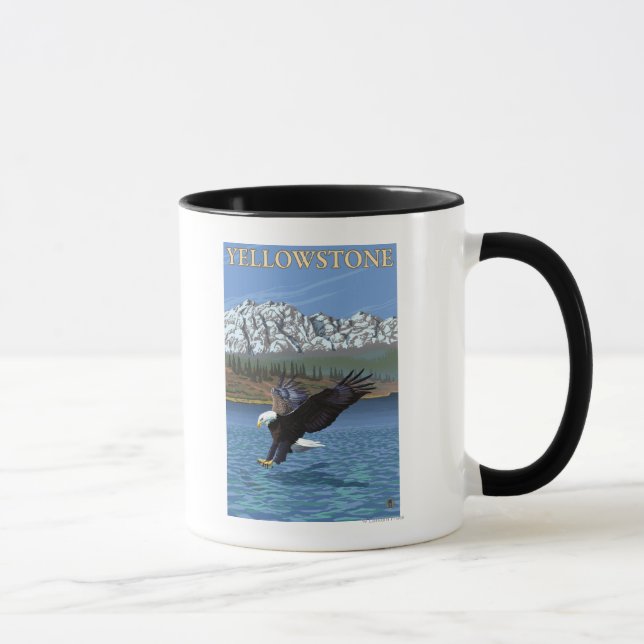 Taza Buceo con águila calva - Parque nacional Yellowsto (Derecha)