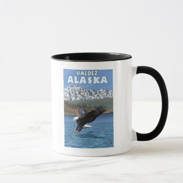 Taza Buceo con águila calva - Valdez, Alaska (Derecha)