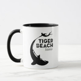 Taza Buceo de tiburones en la playa de Tiger