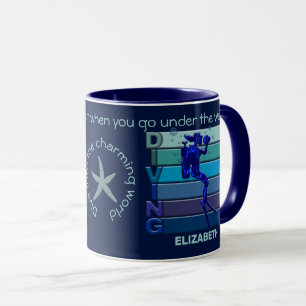Taza Buceo - Personalizable personal para mujeres