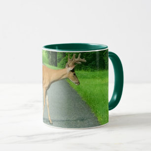 Taza Buck cruzando la carretera