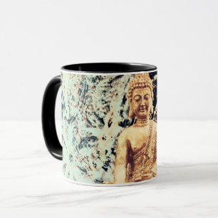 Taza Buda sentado en la Tierra Elegante Zen Iluminación
