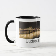 Budapest Chain Bridge Hungría Retro Noche Vintage