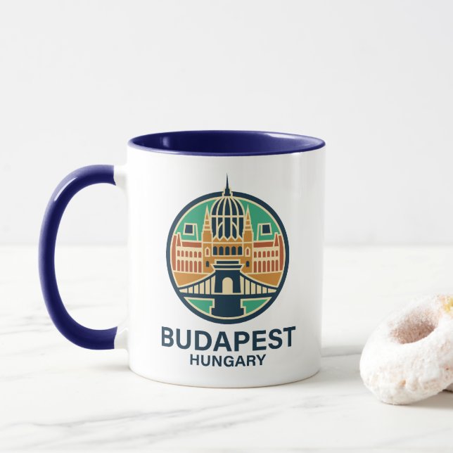 Taza Budapest Hungary Europe (Con donut)