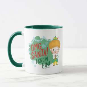 Taza ¡Buddy el Elf Dios mío Santa! ¡Lo Conozco!