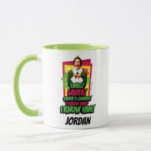 Taza Buddy the Elf   ¡Dios mío! ¡Santa!