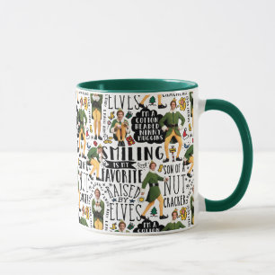 Taza Buddy the Elf Quote Pattern
