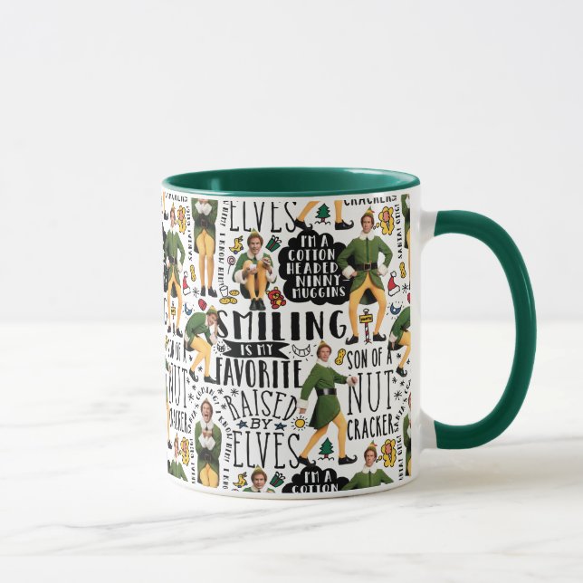 Taza Buddy the Elf Quote Pattern (Derecha)