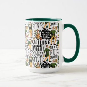 Taza Buddy the Elf Quote Pattern